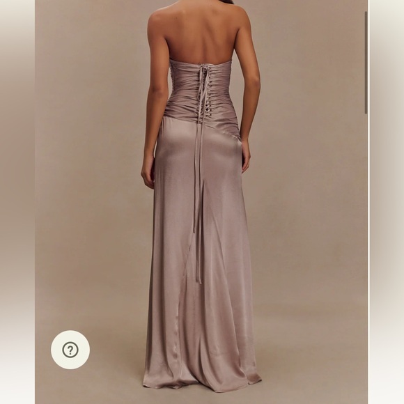 Meshki Serena Strapless Dress in Bronze Taupe - Picture 2 of 5